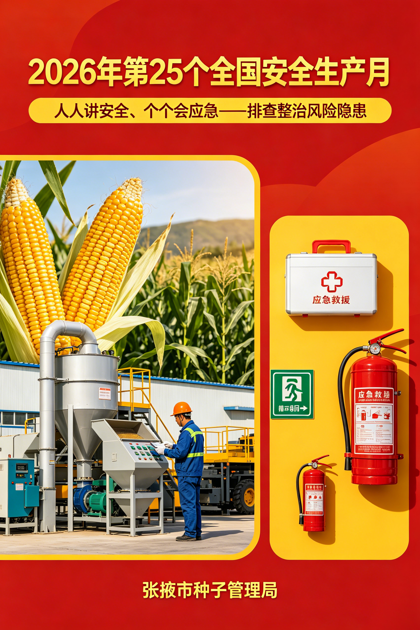 安全生产月宣传海报设计